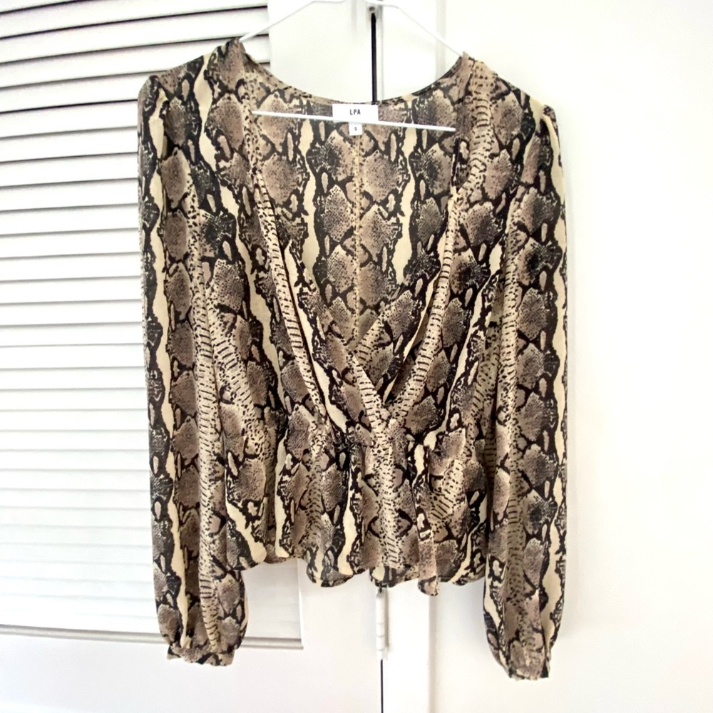 LPA nwot Snake Print Blouse